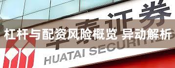 杠杆与配资风险概览 异动解析
